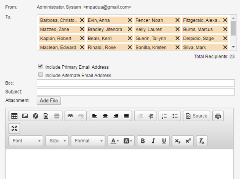 how to email a group in mailbird