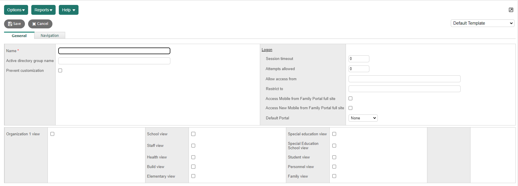 Roles Details page