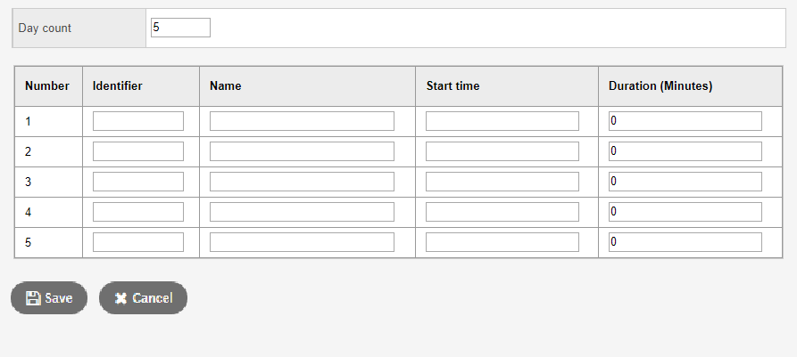 Define Schedule Days For Elementary Schedules